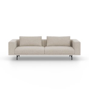 Vipp Loft 3-pers Sofa, Bark Off White/Light Grey, Sort Stel