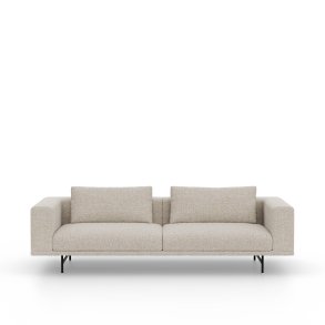 Vipp Loft 3-pers Sofa, Bark Off White/Light Grey, Sort Stel