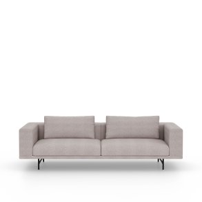 Vipp Loft 3-pers Sofa, Brook Beige/Chestnut, Sort Stel