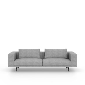 Vipp Loft 3-pers Sofa, Brook Grey Melange, Sort Stel