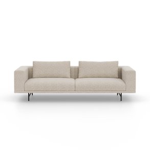 Vipp Loft 3-pers Sofa, Wavy Off White/Light Grey, Sort Stel