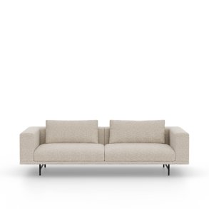 Vipp Loft 3-pers Sofa, Wavy Off White/Light Grey, Sort Stel