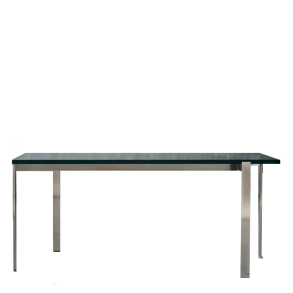 Barcelona Sofabord, Rustfrit stl, Glas