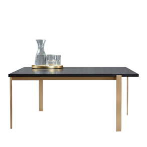 Barcelona Sofabord, Messing, Granit Nero Assoluto