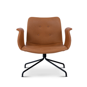 Primum Lounge Stol, Med Armln, Cognac Zenso/Sort Stel