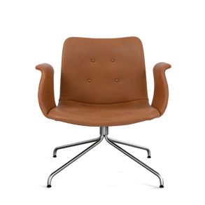 Primum Lounge Stol, Med Armln, Cognac Zenso/Stl Stel