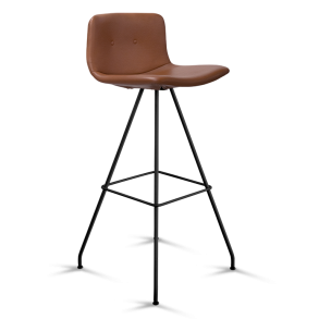 Primum Barstol, Hj, Cognac Zenso/Sort Stel