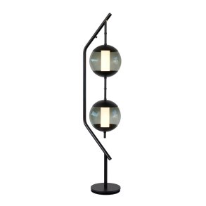 Monroe Gulvlampe, Sort / R�get Glas
