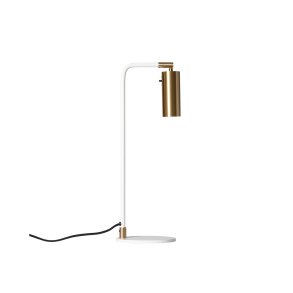 Lektor Table Bordlampe, Messing/Hvid