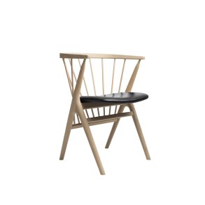 Sibast No. 8 Stol, S�bebehandlet Eg, L�der Saga Sort