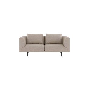 Vipp Chimney 2-pers Sofa, Brook Beige/Chestnut, Sort Stel