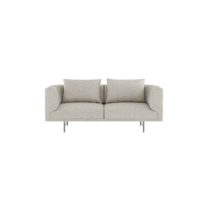 Vipp Chimney 2-pers Sofa, Bark Off White/Light Grey, St�l Stel