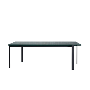 Barcelona Sofabord, Sort Pulverlak, Glas