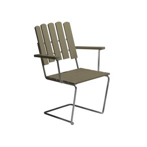 A2 Armstol, Lysegrn Lakeret Eg/Varmgalvaniseret Stl