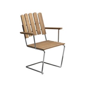 A2 Armstol, Teak/Varmgalvaniseret Stl