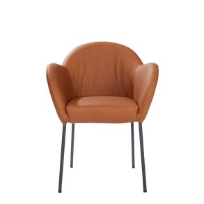Aletta Stol, L�der Rio Cognac, Stel Black Grey