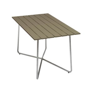 Bord B25A 120x70, Lysegrn Lakeret Eg/Varmgalvaniseret Stl