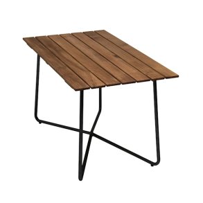 Bord B25A 120x70, Teak/Sort