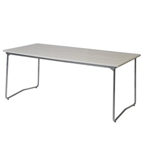 Bord B31 170x92, Hvidlakeret Eg/Varmgalvaniseret Stl