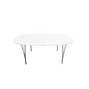 Piet Hein B620 Spisebord, 100x170(270), Hvid Laminat/Krom