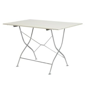 Bryggeribord 70x110, Hvidlakeret Eg/Varmgalvaniseret St�l