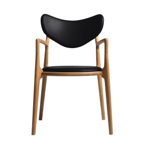 Salon Stol, Eg Olie, Sort Sierra Lder