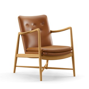 Kaminstol FJ4610, Eg Olie, Lder Nevada Cognac