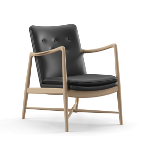 Kaminstol FJ4610, Eg Lys Olie, Lder Nevada Sort