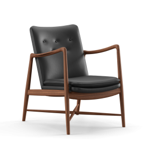 Kaminstol FJ4610, Valnd Olie, Lder Elegance Sort