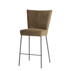 Gabon Barstol, L�der Waterbuffel Mud, Stel Black Grey