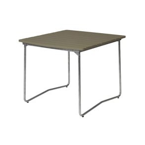 Bord B31 84x92, Lysegrn Lakeret Eg/Varmgalvaniseret Stl