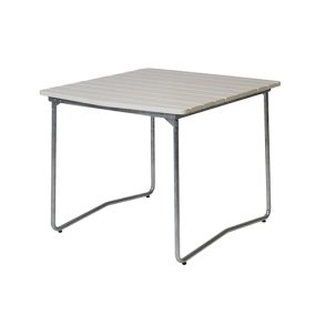 Bord B31 84x92, Hvidlakeret Eg/Varmgalvaniseret Stl