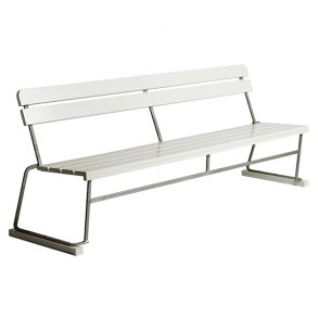 Sofa 5 204cm, Hvidlakeret Eg/Varmgalvaniseret Stl