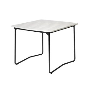 Bord B31 84x92, Hvidlakeret Eg/Sort