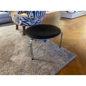 Poul Kj�rholm PK33 Skammel, Sort Aura L�der