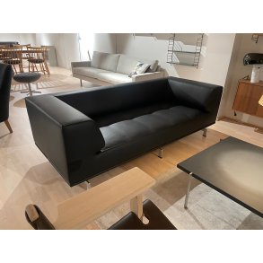 Delphi Sofa 205cm, Sort Primo Lder