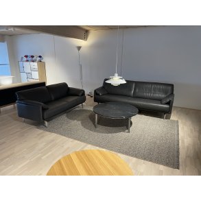 Leolux Sofas�t, 2+3 personers, M�rk gr� l�der