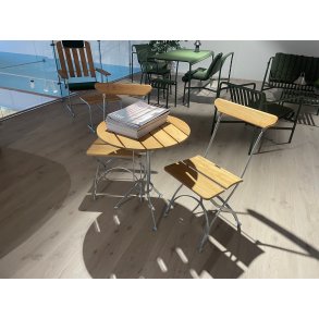 Grythyttan Bryggeris�t, 2x Stole + 1x Bord, Teak