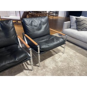 Kastholm FK6720-1 L�nestol, Sort L�der