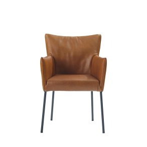 Mali Low Stol, L�der Rio Cognac, Stel Black Grey