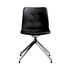 Primum Stol, Drejestel med tilt, L�der Sort Zenso, Poleret Stel