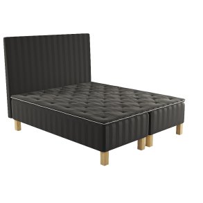 Stella Boxmadrasseng 180x210, Antracit, 2-delt, Basic Sengegavl