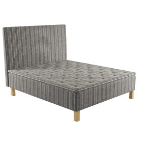 Stella Boxmadrasseng 180x210, Grey, Dobbelt, Basic Sengegavl