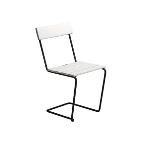 Stol 1, Hvidlakeret Eg/Sort