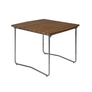 Bord B31 84x92, Teak/Varmgalvaniseret Stl