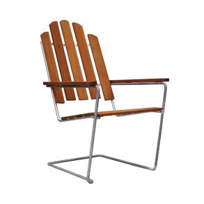 Loungestol A3, Teak/Varmgalvaniseret Stl