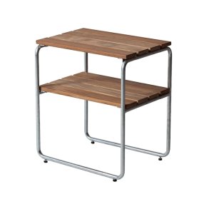 Sidebord L45 45x34, Teak/Varmgalvaniseret Stl