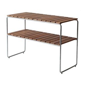 Konsolbord L105 107x45, Teak/Varmgalvaniseret Stl