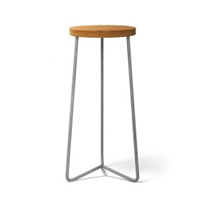 Taburet V1 63, Teak/Varmgalvaniseret Stl