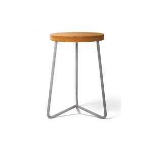 Taburet V1 45, Teak/Varmgalvaniseret Stl